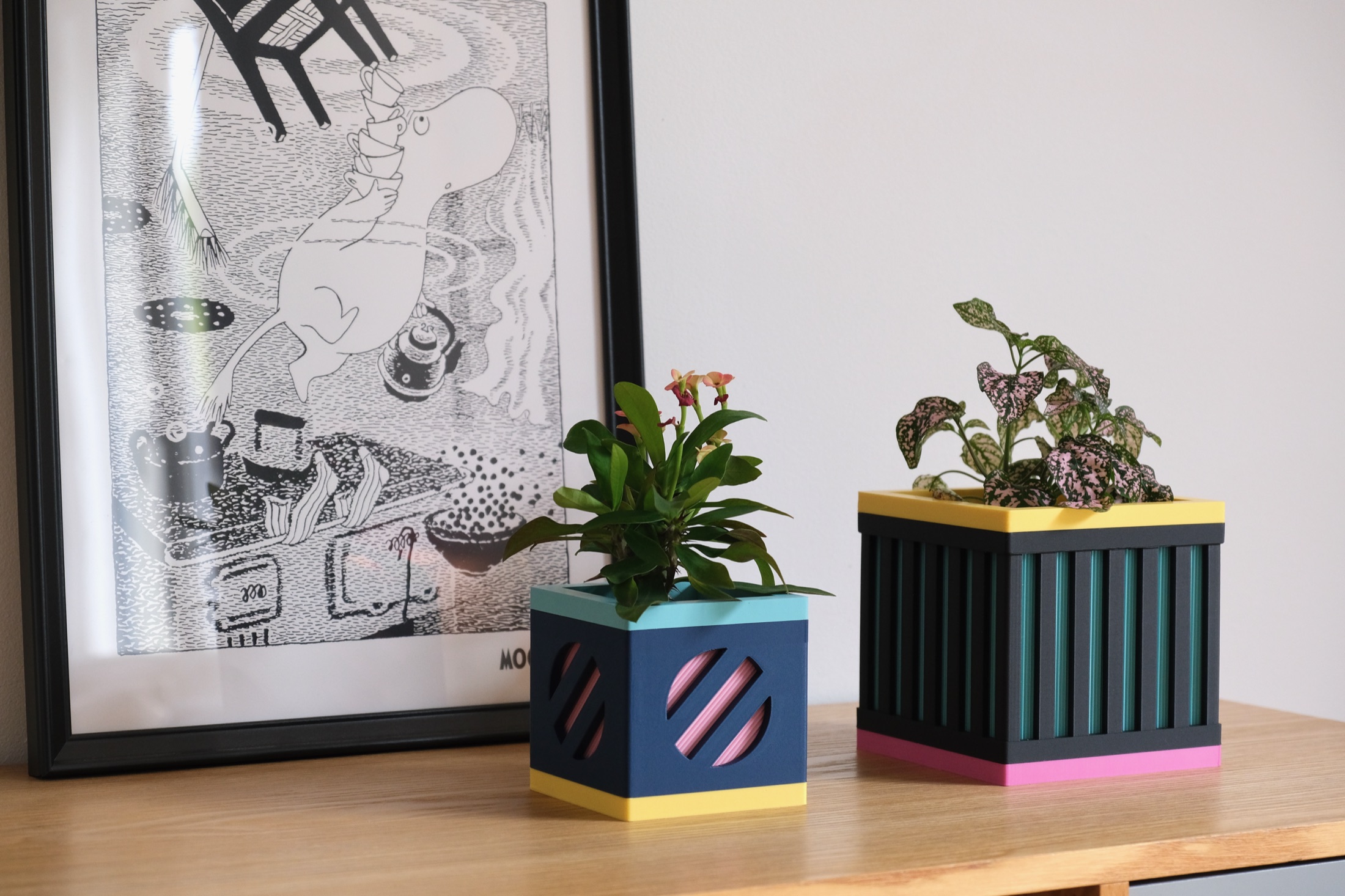 Cache-pots Le Cube, Les Arcadiens